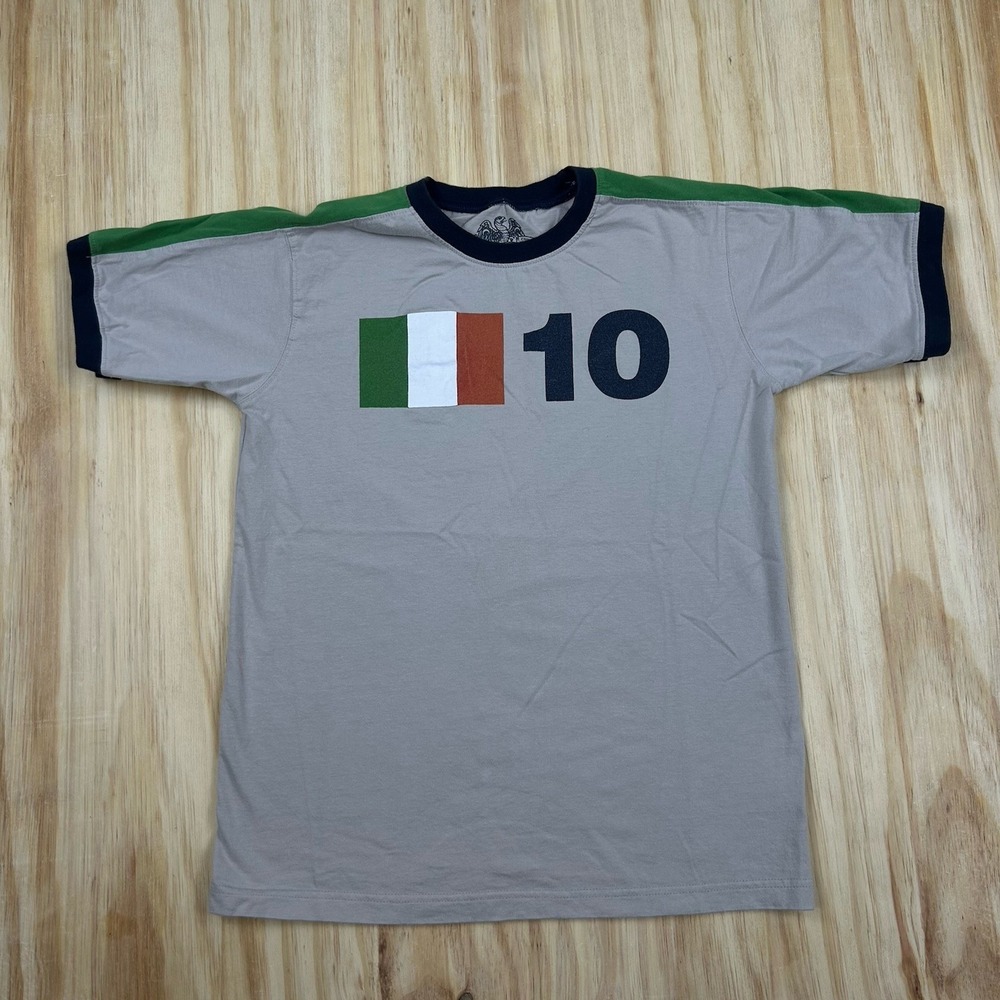 WES and WILLY Boys Ireland #10 Jersey Style Short‎ Sleeve T Shirt Youth Medium